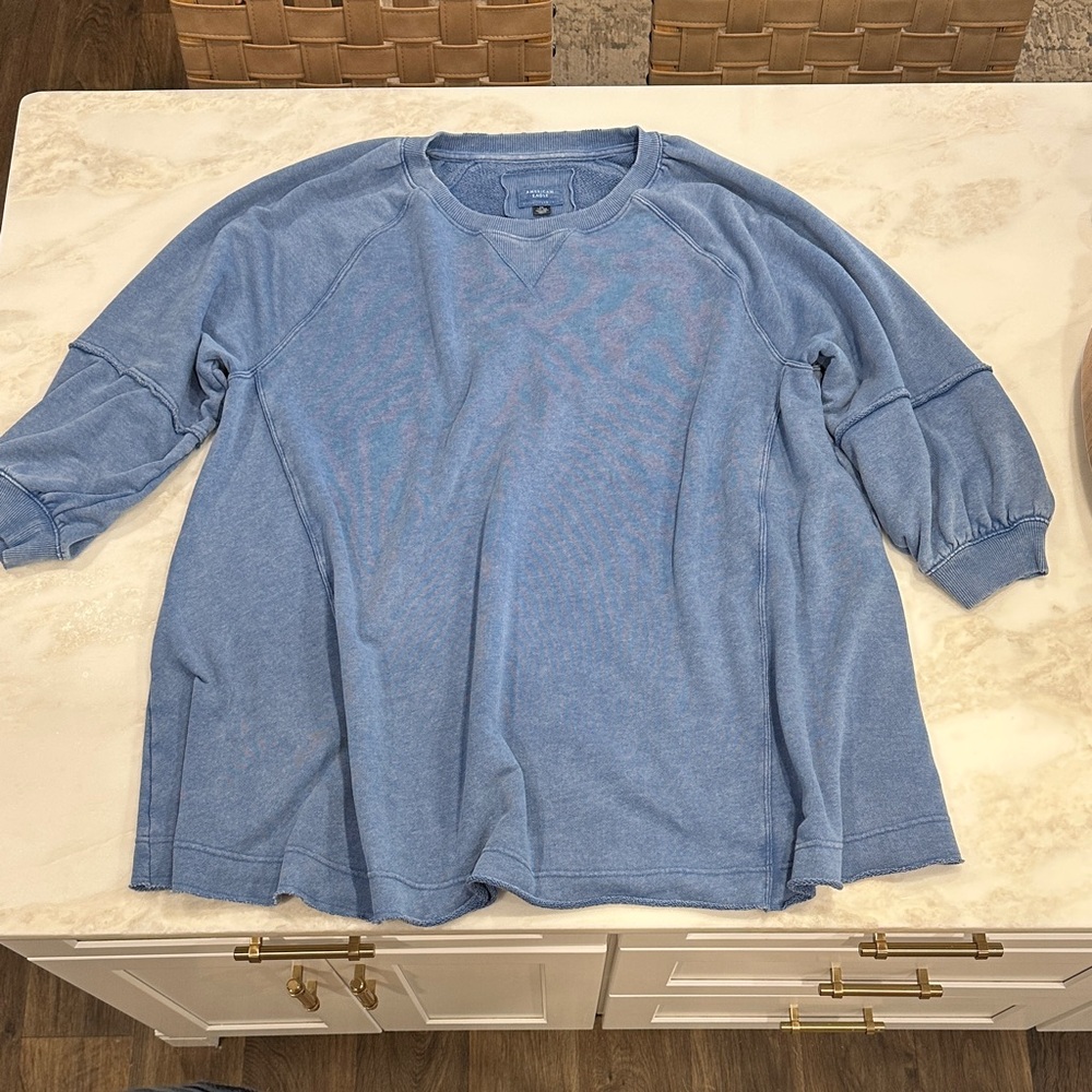 American Eagle Outfitters Blue Sweater Mini Dress Size XXL